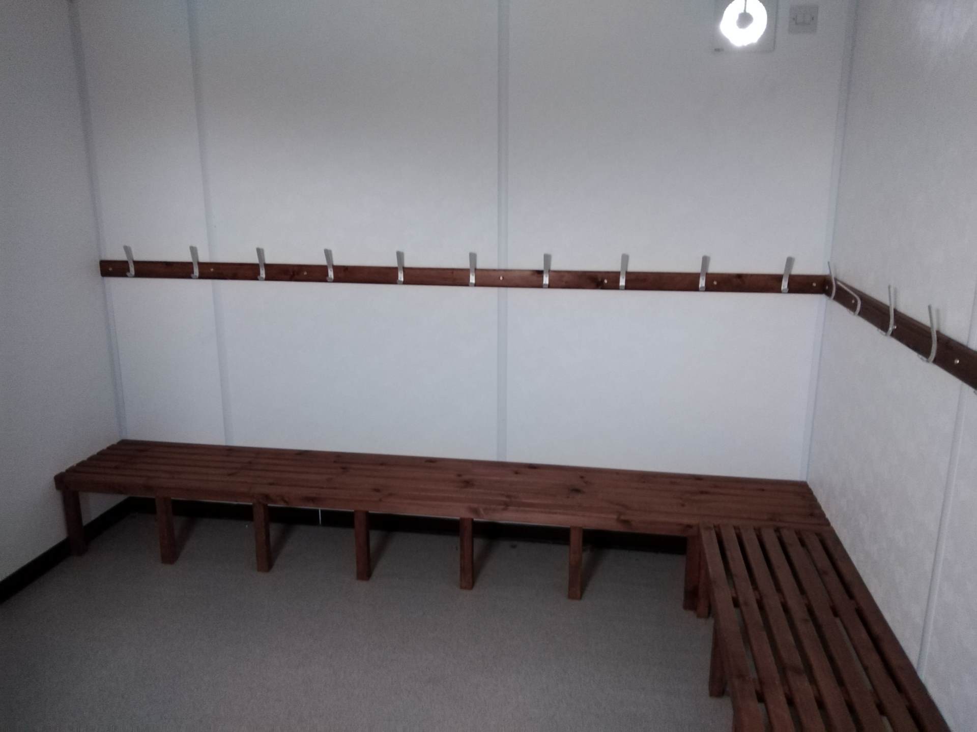Mini pitch changing rooms